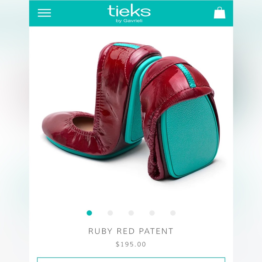 Red Tieks Size 9 like new